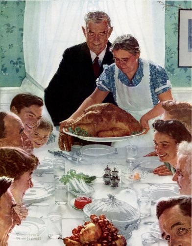 thanksgiving holiday - classic family - rockwell