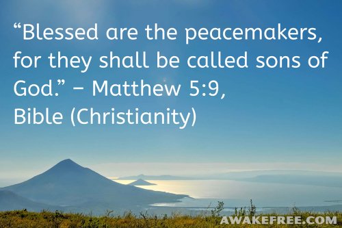 Peace-Quotes-Blessed-Peacemakers-Matthew-Bible-Christianity-AwakeFree.com